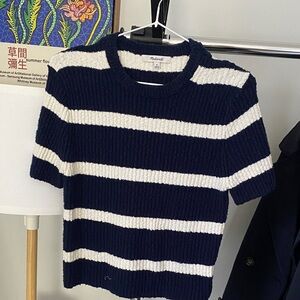 Madewell Bouclé-Knit Crewneck Sweater Tee